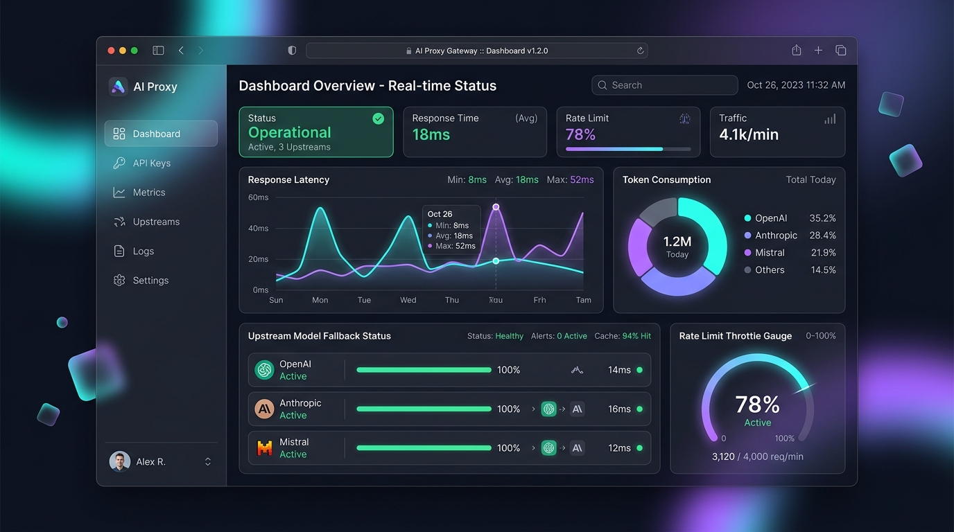 AI Gateway & Rate Limiter Proxy