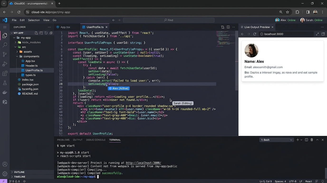 CodeForge In-Browser Web IDE